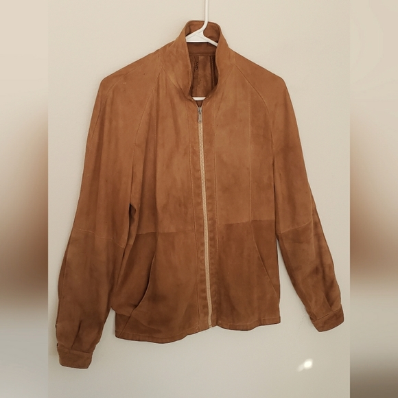 Vintage Suede Jacket Moroccan 1970s 1980s Sz Medium Urban Beach Hippy - Picture 1 of 5